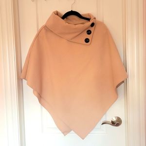 Wool blend poncho